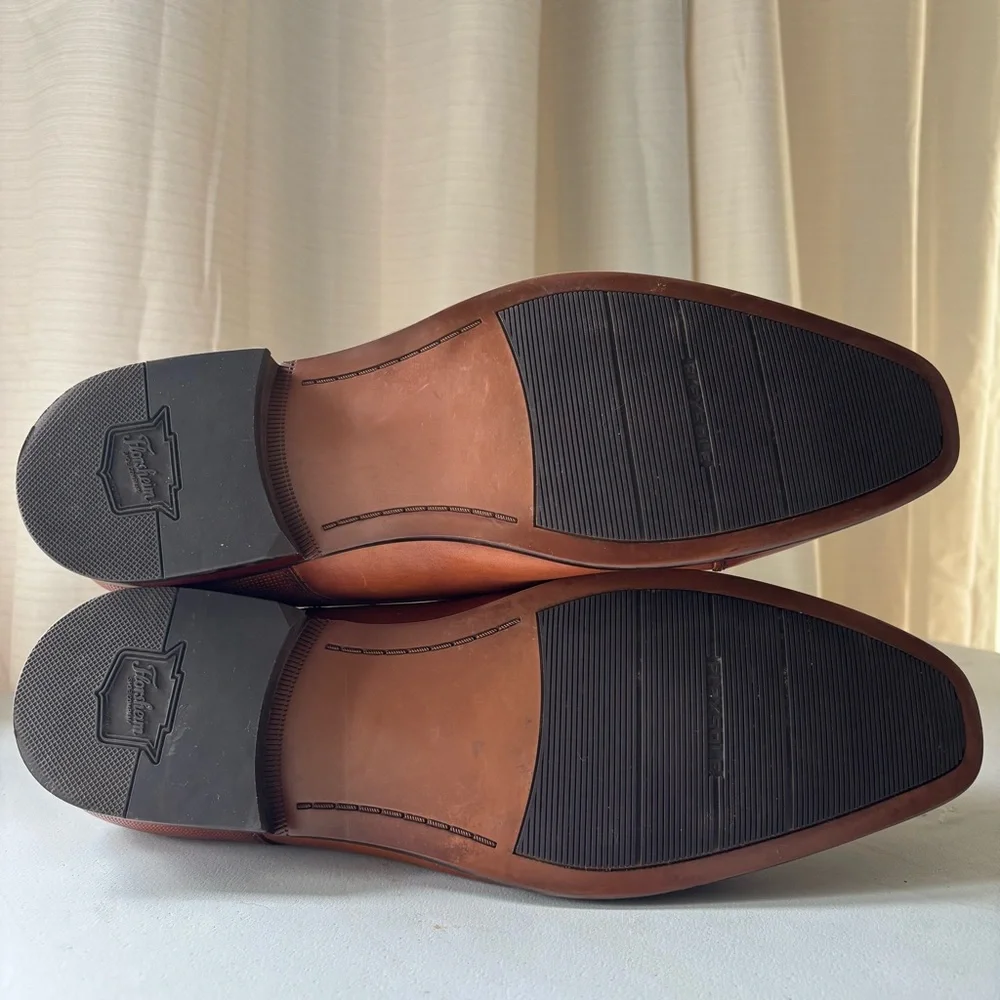 Florsheim Postino Cognac Smooth Leather Cap Toe Derby Dress Shoes 13 D Wedding